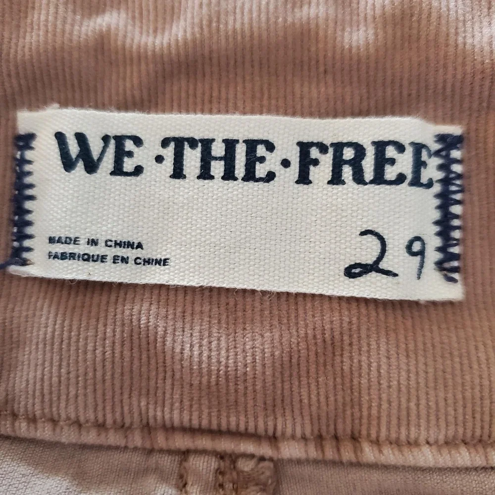Free People Pants Jayde Women 29 Beige Corduroy Flare High Rise Boho‎ Festival